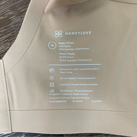 Honeylove Womens tan crossover bra 1X NWT - Picture 5 of 5